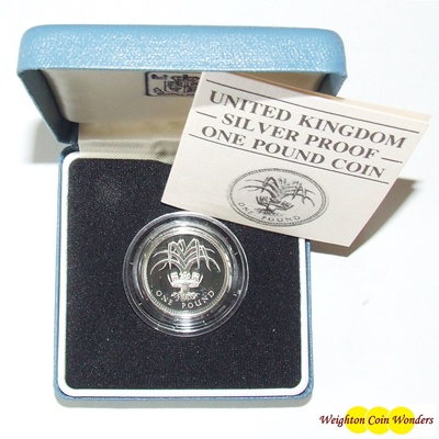 1985 Silver Proof £1 - Click Image to Close